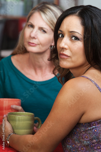 Photo: Concerned Ladies in Coffeehouse Concerned Ladies in Coffeehouse