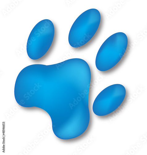 Illustration: Dog blue footprint Dog blue footprint