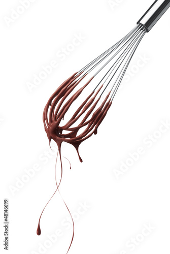 Photo: whisk with chocolate whisk with chocolate