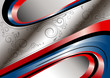 Red and blue curves and patterns on