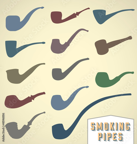 Vector: Vector Set: Smoking Pipe Collection Vector Set: Smoking Pipe Collection