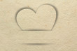 Photo: Valentine's day card with Heart Paper texture background Valentine's day card with Heart Paper texture background