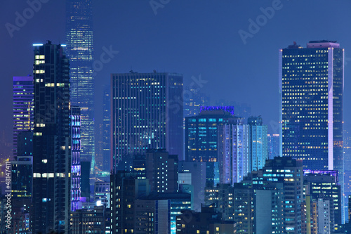 Photo: Hong Kong skyline at night Hong Kong skyline at night