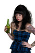 Woman Sick on Beer