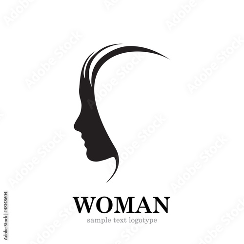  Vector logo Profile of woman