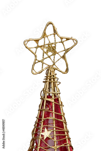 Photo: Christmas star ornament isolated Christmas star ornament isolated