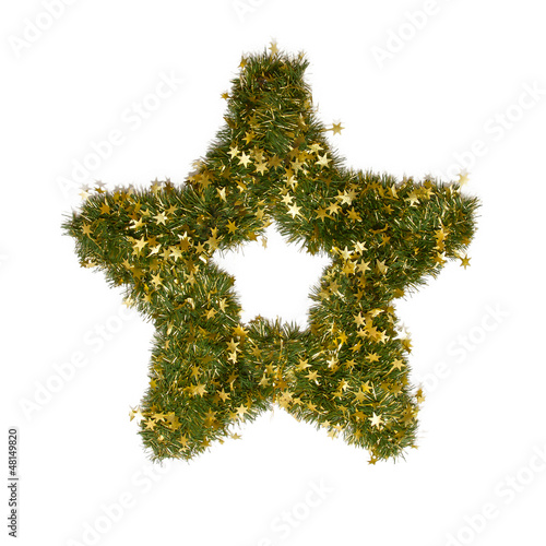 Photo: Christmas star ornament isolated Christmas star ornament isolated
