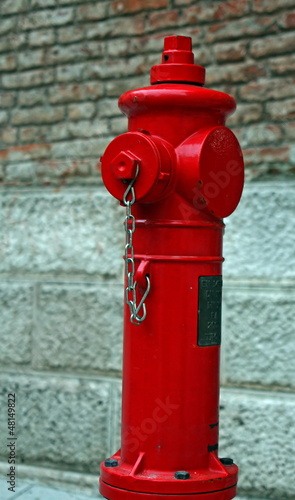 Photo: Red fire hydrant available of firefighters Red fire hydrant available of firefighters
