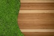 Hardwood Floor and Grass