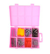 Pink box with screws and dowels