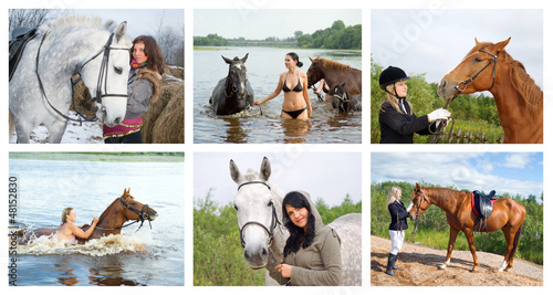 Photo: set Girl -a jockey and horse set Girl -a jockey and horse
