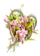 beautiful flowers in the basket