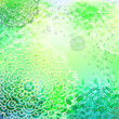 Bright green floral  pattern