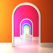 Archway to the colorful future.