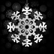 Snowflakes background with space for text.    EPS8