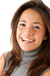 portrait happy girl on white background