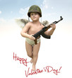 Illustration: happy valentine's day wishing cupid 3d illustration happy valentine's day wishing cupid 3d illustration