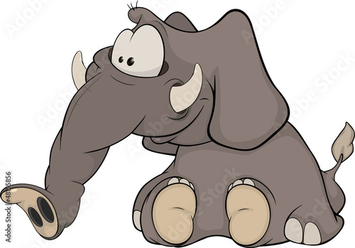 Vector: The elephant calf The elephant calf