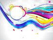 abstract colorful wave background