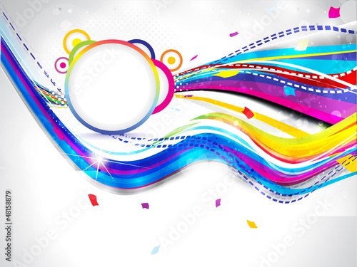 Vector: abstract colorful wave background abstract colorful wave background