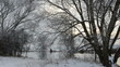 Sonnenuntergang am Fluss Havel im Winter
