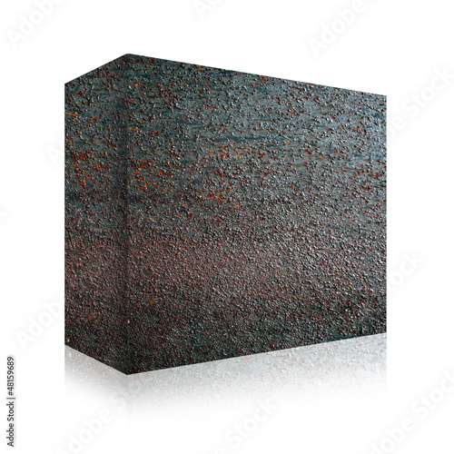 Photo: old rusty box over white background old rusty box over white background