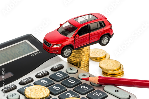Photo: Kosten für Auto. Mit Taschenrechner Kosten für Auto. Mit Taschenrechner