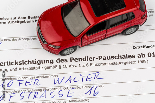 Photo: Antrag auf Pendlerpauschale Antrag auf Pendlerpauschale
