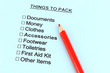 traveler list close-up