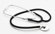 Black stethoscope isolated on white