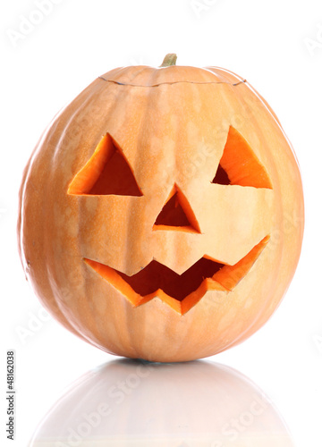 Photo: halloween pumpkin, isolated on white halloween pumpkin, isolated on white