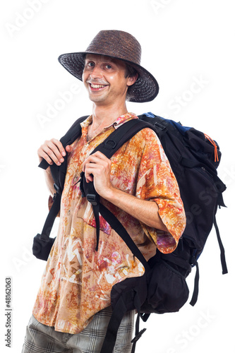 Photo: Happy backpacker Happy backpacker