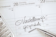 Kalendereintrag Vorstellungsgespräch