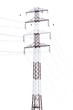 Detail of electricity pylon against