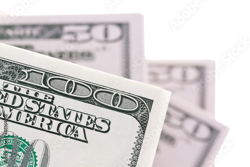 Photo: Dollar Geldscheine. Detail Dollar Geldscheine. Detail