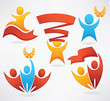 people and flags, victory and leadership collection