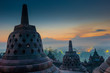 Borobudur temple at sunrise, Java, Indonesia