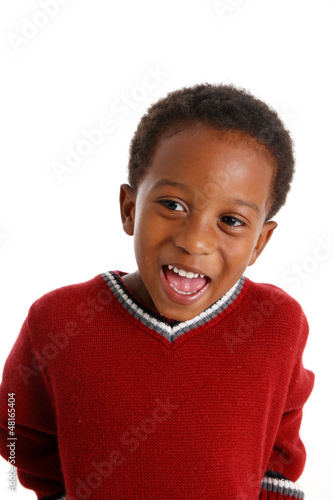 Photo: Boy On White Background Boy On White Background