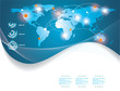 blue map of the world