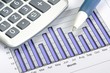 Business charting concept of financial report