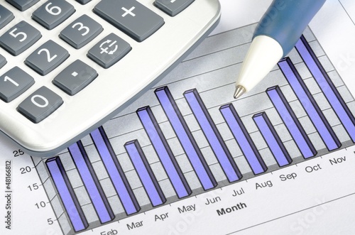Photo: Business charting concept of financial report Business charting concept of financial report