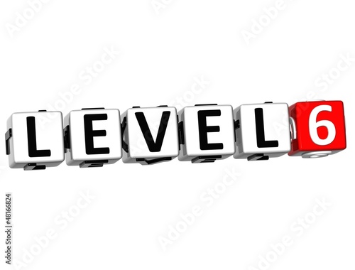 Illustration: 3D Level Button Click Here Block Text 3D Level Button Click Here Block Text