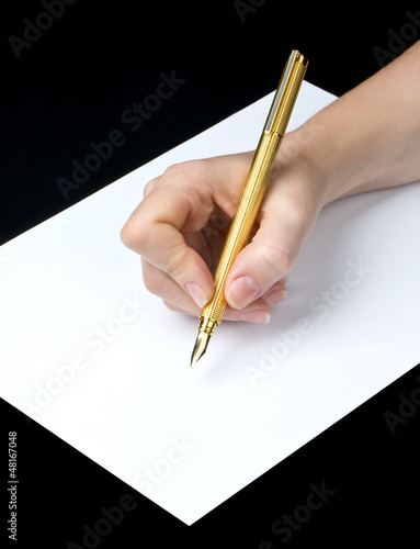 Photo: pen and hand pen and hand