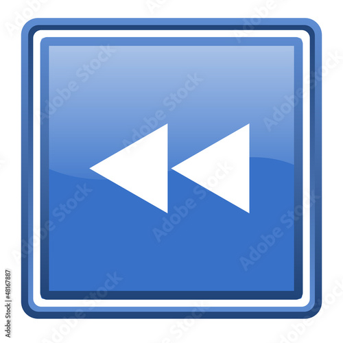 Illustration: scroll blue glossy square web icon isolated scroll blue glossy square web icon isolated