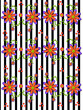 3D Daisies on Striped