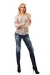 Photo: Full length portrait of a young caucasian woman Full length portrait of a young caucasian woman