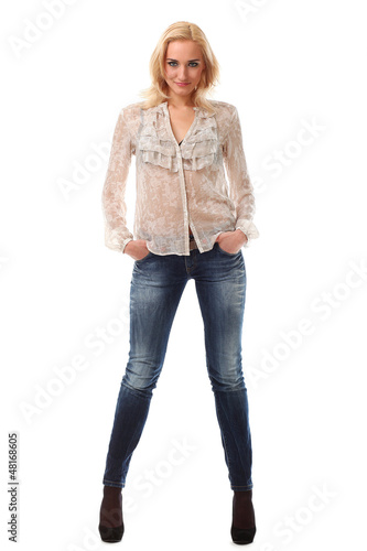 Photo: Full length portrait of a young woman Full length portrait of a young woman