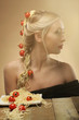 Photo: Art photo of young beautiful woman with pasta Art photo of young beautiful woman with pasta
