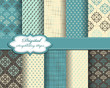 set of vector pattern paper for scrapbook