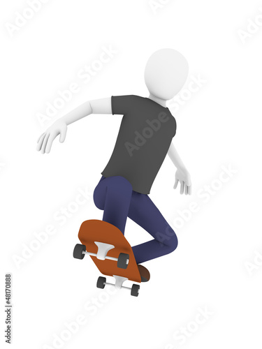 Illustration: skateboarder skateboarder